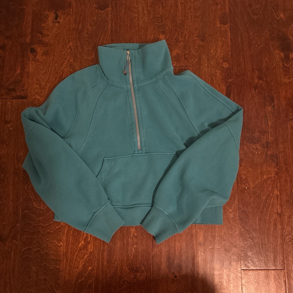 Lululemon Scuba Oversized Funnel-Neck Half Zip- Size XS/S- Color desert teal